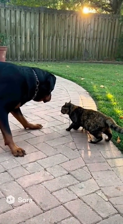 A dog bullies a kitten   and this happens! #cats #ring #cctv #bear #catlovers #animallovers #cute