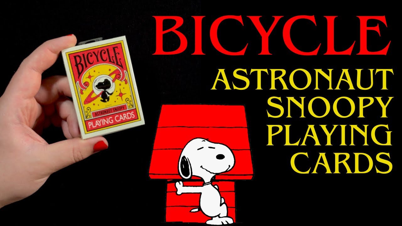 Astronaut Snoopy Bicycle Playing Cards Unboxing & Review - YouTube