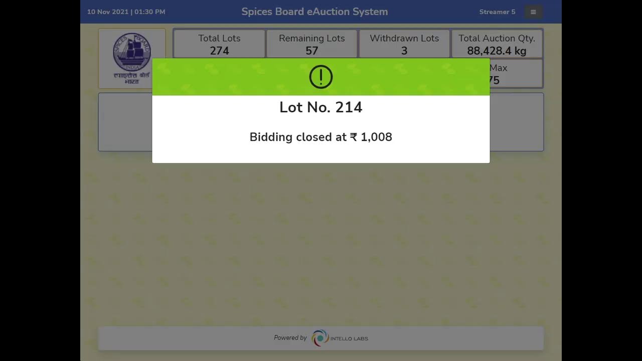 SPICES BOARD LIVE EAUCTION 10/11/2021 HEADER YouTube