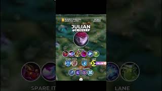 💥ML JULIAN Best Build and Emblem Setup Guide 2025 #mlbb #shorts #chouexpDescription