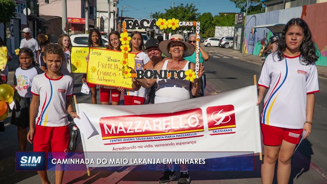 MAIO LARANJA: Crianças e Adolescentes assistidos por projetos sociais realizaram uma caminhada