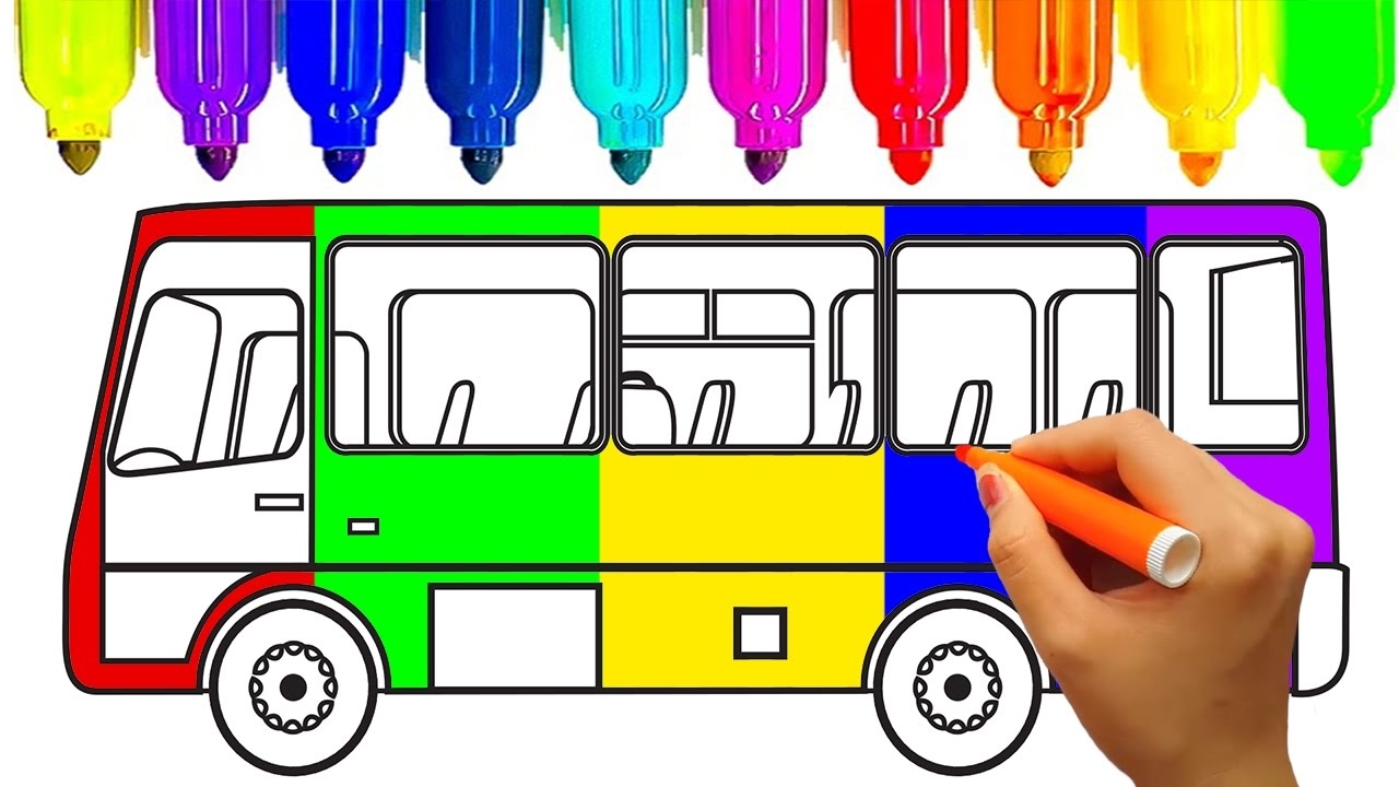 Как нарисовать автобус для детей