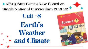 AFAQ Science Class 4 Unit 8 Earth Weather and Climate Sun Series New Single National Curriculum