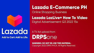 Lazada LazLive+ How To Video Digital Ad Q3 2022 15s (Philippines)