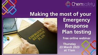 Making the most of your Emergency Response Plan testing Webinar
