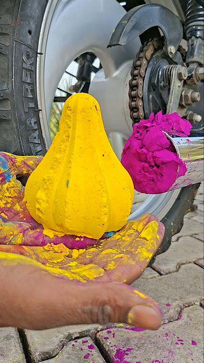 power of Holi colours ✨😄 #shorts #ytshorts #bullet