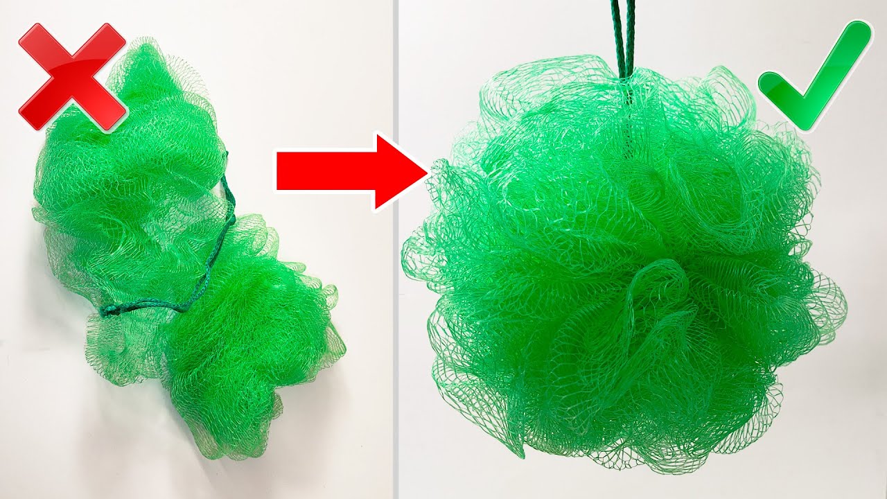 Shower sponge Mesh bath SAVE MONEY Loofah making at home How to