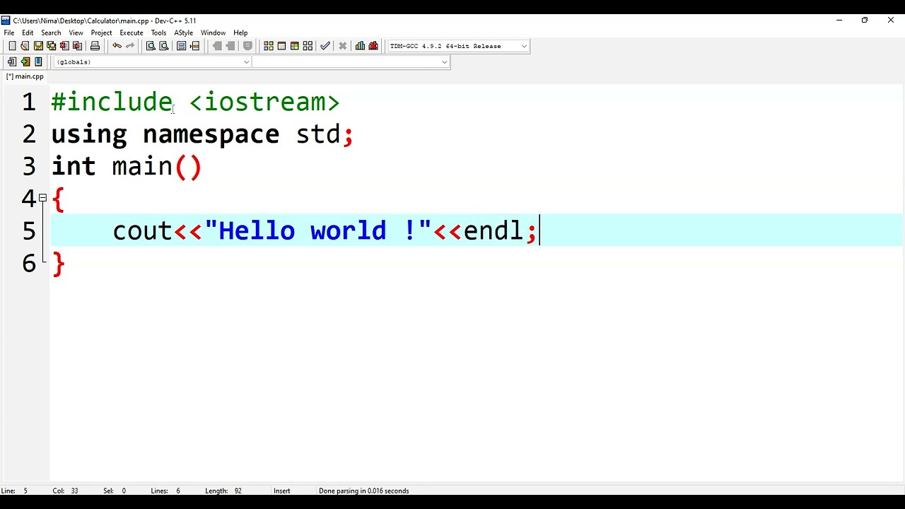 How can we use "using namespace std" in C++