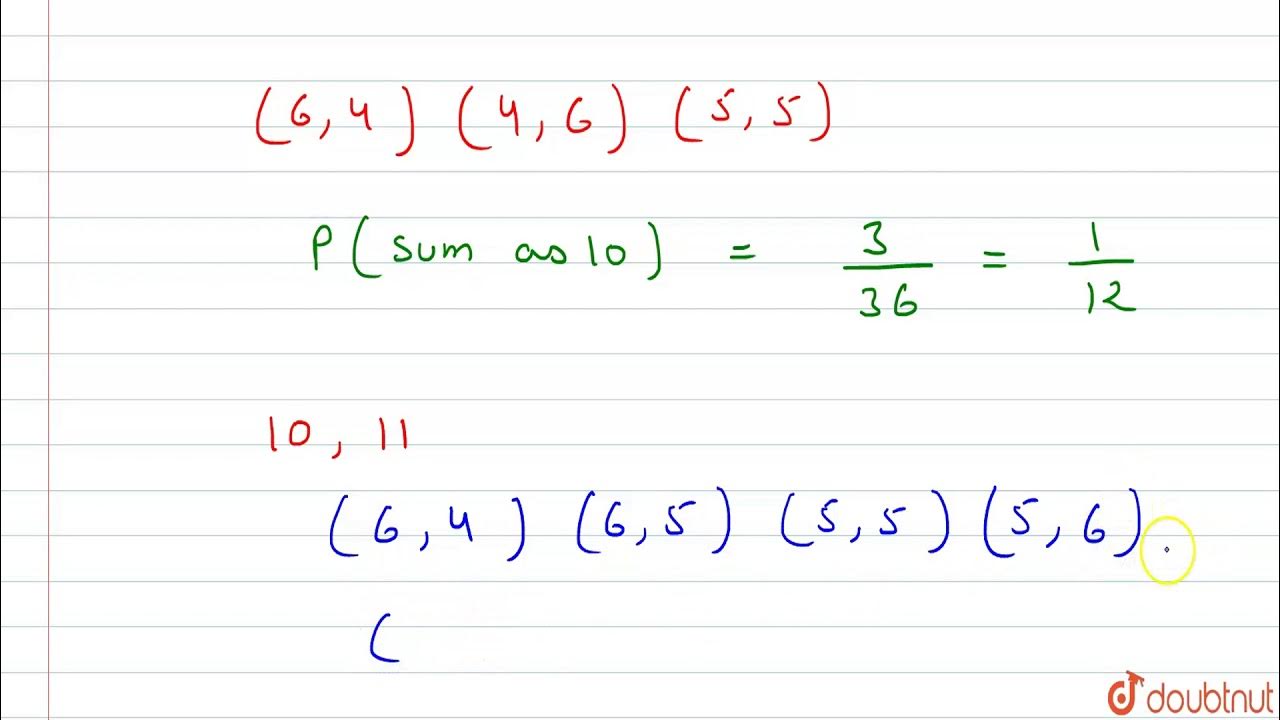 Two different dice are thrown simultaneously. What is the probability