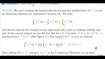 5.10 Example 9 Show that the integral is convergent