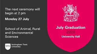 2.00 pm – Ceremony 41, NTU Graduation Monday 27 July 2026 – ARES
