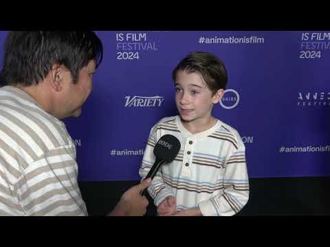Cary Christopher Carpet Interview for An Almost Christmas Story | Animation Is Film 2024