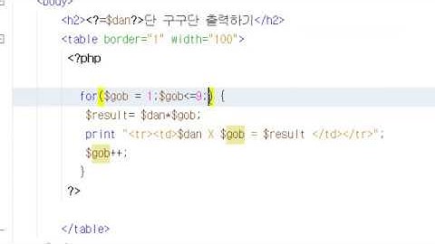 [PHP 프로그래밍 2018년 18강] While 반복문을 for 반복문으로 수정하기