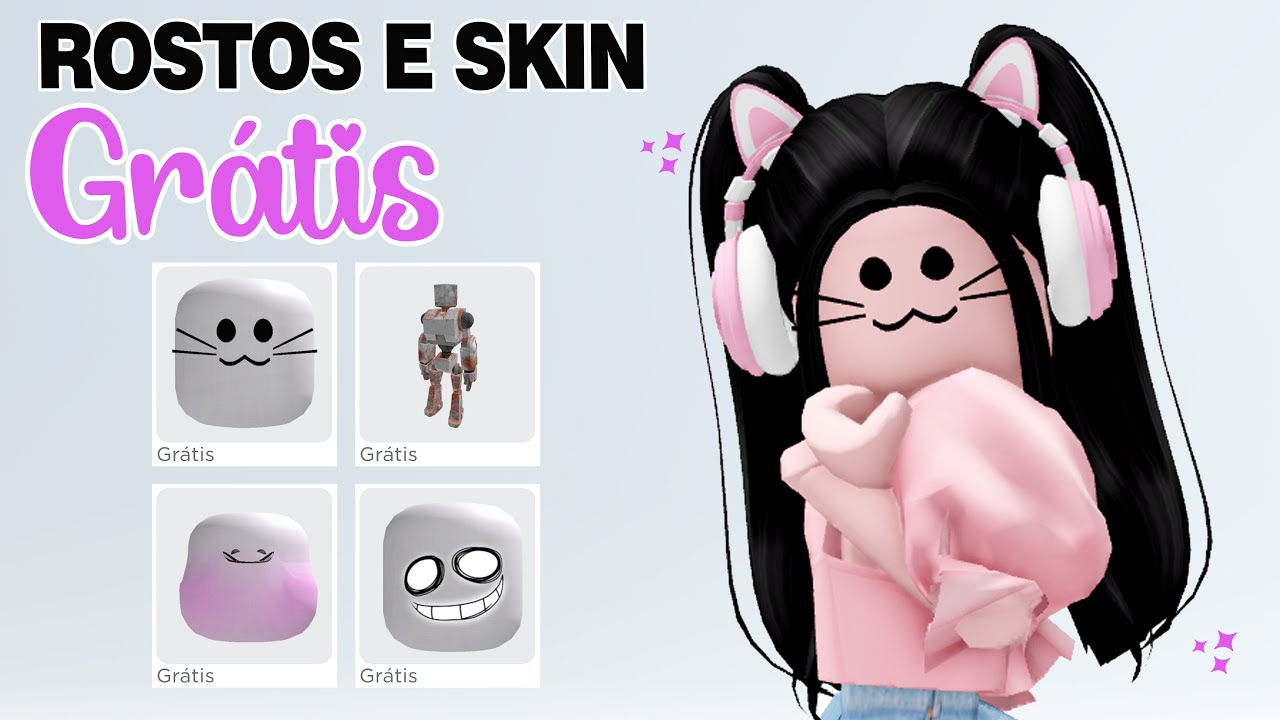 NOVOS 2 ROSTO GRÁTIS E 3 AVATAR NO ROBLOX 