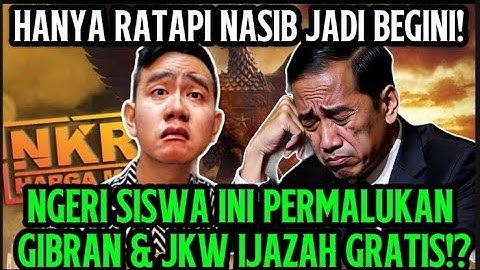 NGERI.!! SISWA INI PERMALUKAN GIBRAN & JKW DEPAN PUBLIK, IJAZAH SUSAH PAYAH KAMI DAPATKAN‼️