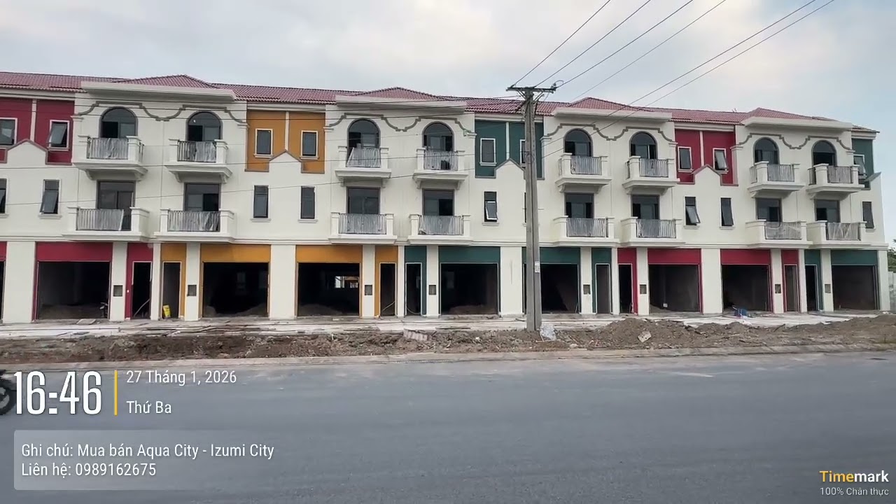 Shophouse 45m River Park 2 ( Valencia ) mở rào làm hàng lang - Aqua City tháng 1/2026