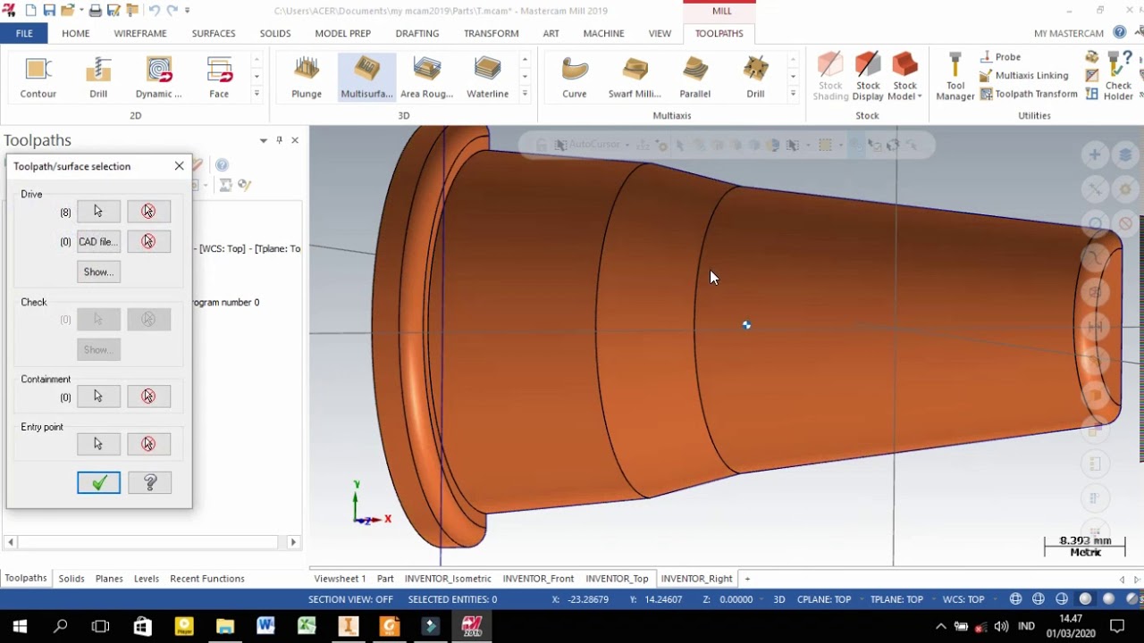 MASTERCAM 2019 Tutorial -MEMBUAT G-CODE CETAKAN ES KRIM - US SIMDIG ...
