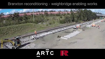 ARTC non-ballasted weigh bridge installation Branxton NSW - Australian-first