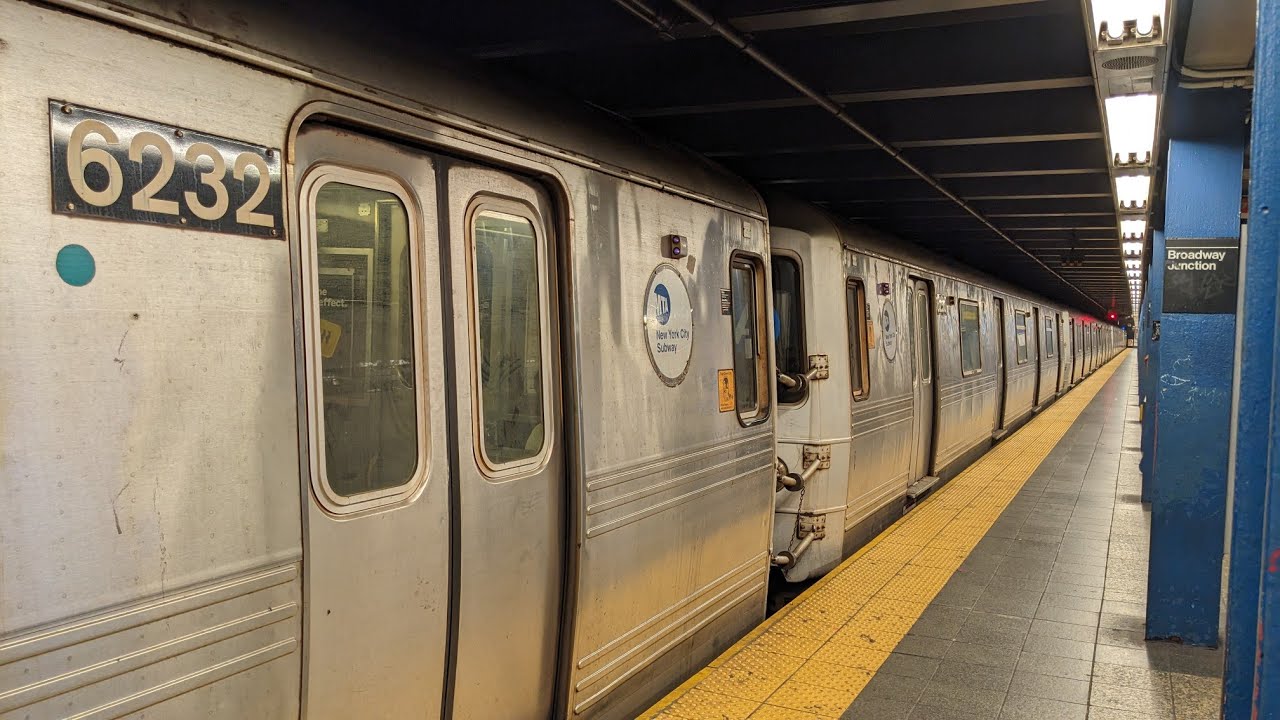 NYC Subway: R46 in a Full A-Car Consist Running along the A Line - YouTube