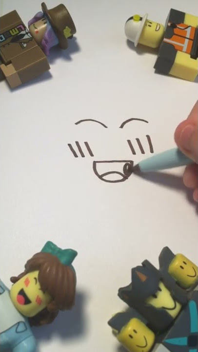 How To Draw Roblox man Face