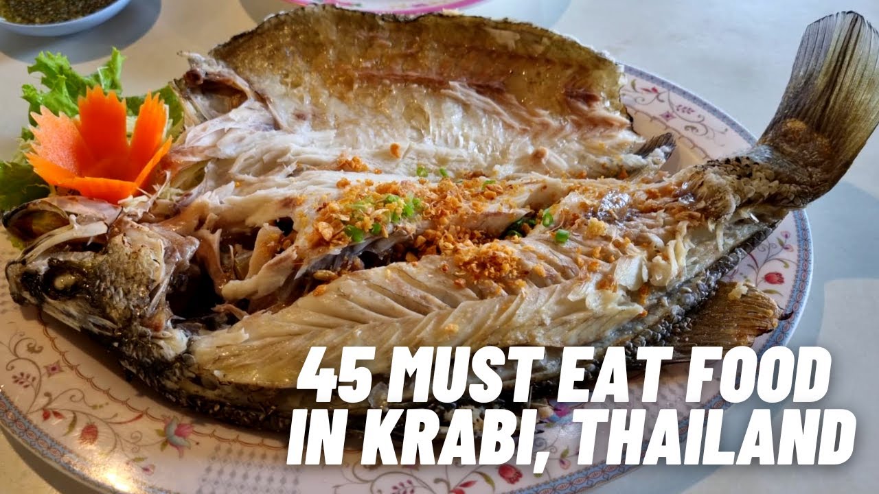 45 MUST EAT FOOD IN THAILAND, KRABI AO NANG Street Food Thai Best