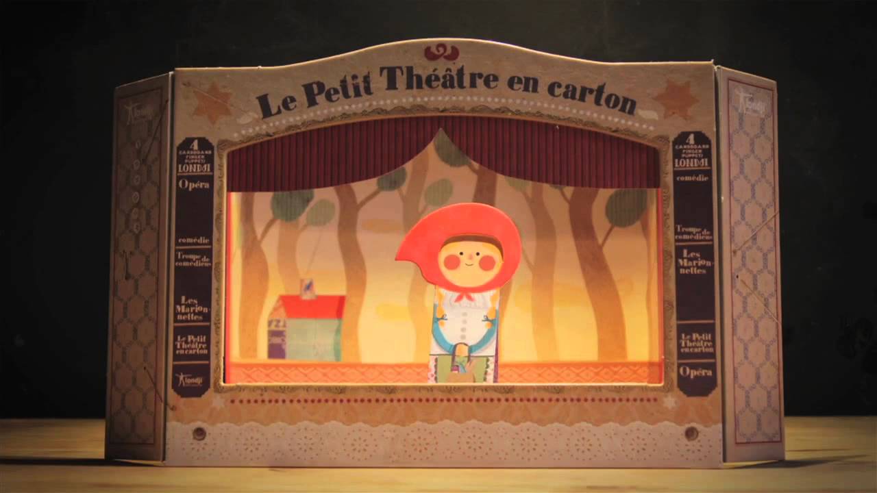 Théâtre de marionnettes en carton - La Petit chaperon rouge 