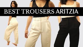 BEST TROUSERS AT ARITZIA FOR PETITES | Wilfred Effortless Cropped Pant and Carrot Pant