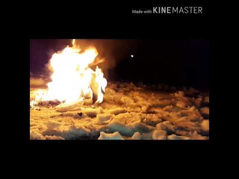 هدوء الثلج وضجيج النار