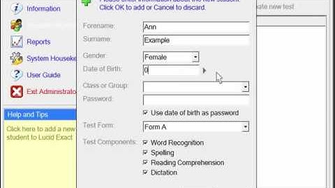 Register a new user on Lucid Exact