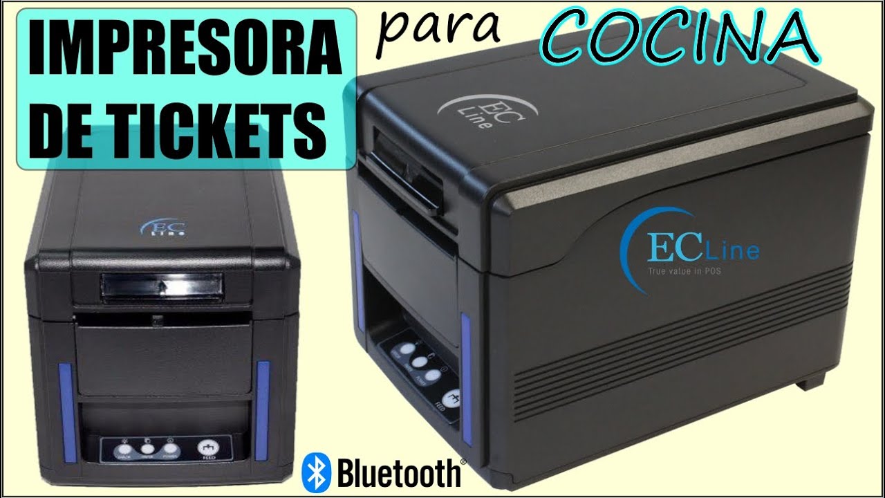 Impresora de Tickets Bluetooth para Cocina Punto de Venta EC-PM-80340-BT -  YouTube