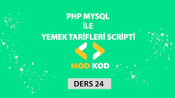 Php Dersleri - Ders 24- Yemek Tarifleri Scripti - Profil  İşlemleri