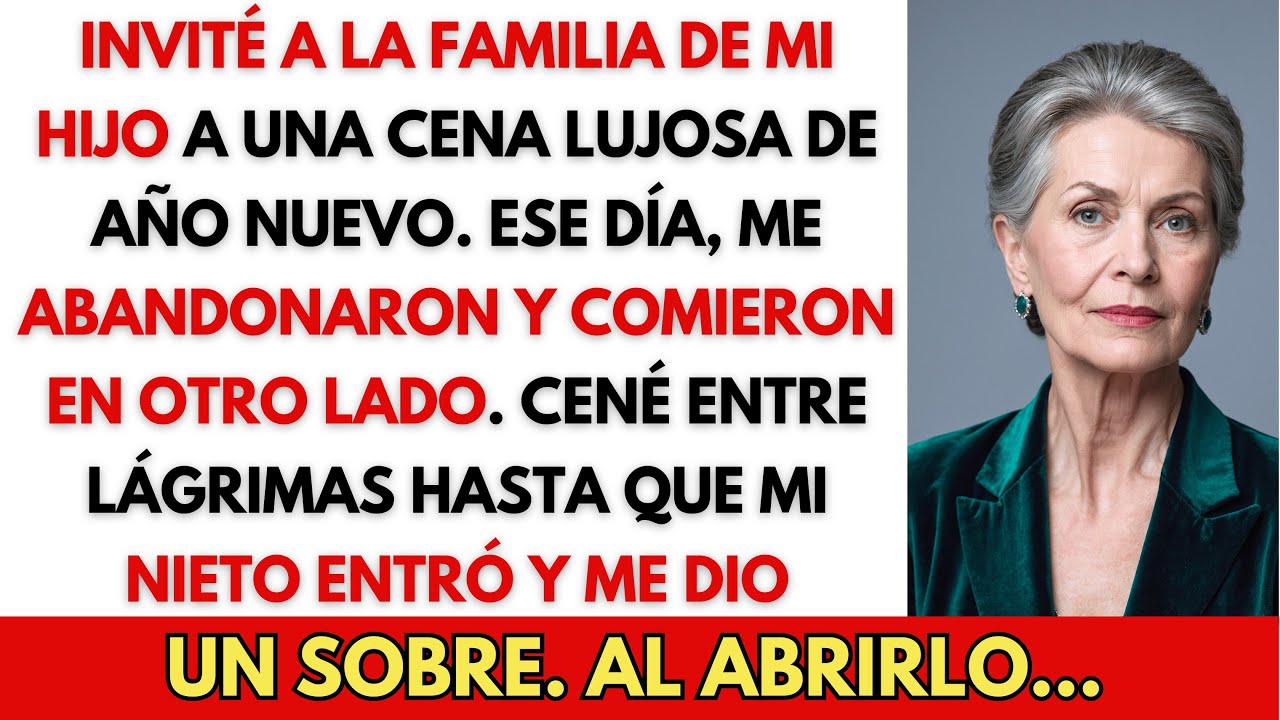 Invité a la familia de mi hijo a una cena lujosa de Año Nuevo. Ese día, me abandonaron y comieron en
