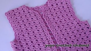 كروشية بوليرو بسيط شرح للمبتدئين / bolero crochet #يويو كروشية #