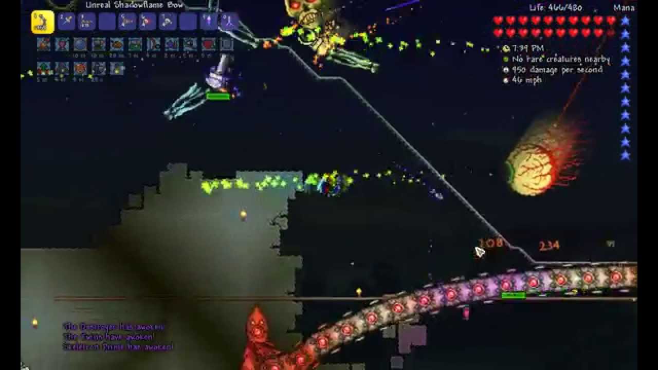 Terraria 1.3.0.8 Expert mechanical trio YouTube