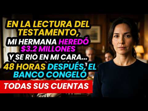 Mi hermana heredó todo y se burló de mí; 48 horas después el banco congeló sus cuentas