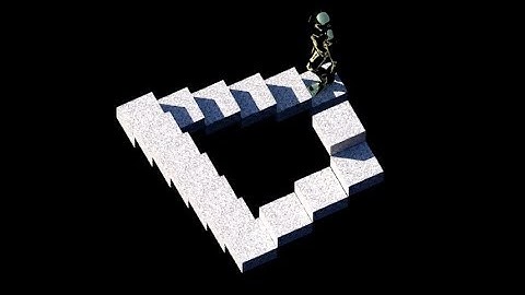 PENROSE STAIR EXPLAINED (IMPOSSIBLE OBJECT, OPTICAL ILLUSION, #3D, #BLENDER)
