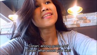 Learn Tagalog (Filipino) Conversation 6: Eating in a restaurant, English Tagalog subtitles