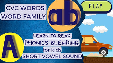 Phonics Blending word Family AB | CVC words | Short Vowel A #phonics #learntoread #learnenglish