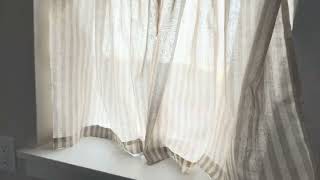 These $20 Farmhouse Curtains SHOCKED Me! - jinchan Tie Top Kitchen Curtain Review