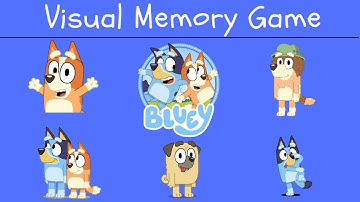 Visual Memory Game: Bluey #bluey #blueyandbingo #blueyfullepisodes #blueytoys #netflix #disney