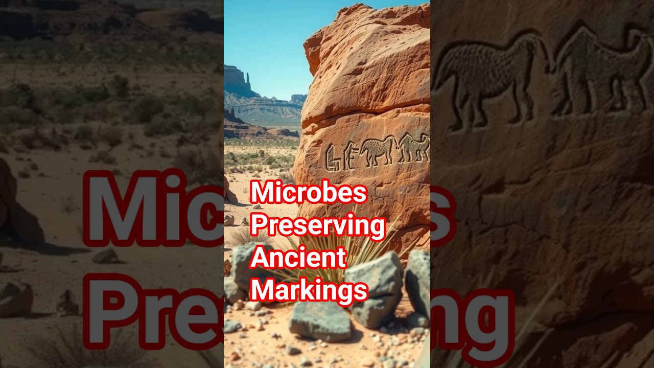 Скалы пустыни, расписанные микробами 