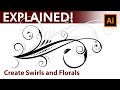 Create Swirls Florals in Adobe Illustrator with the Width Tool and the Spiral Tool