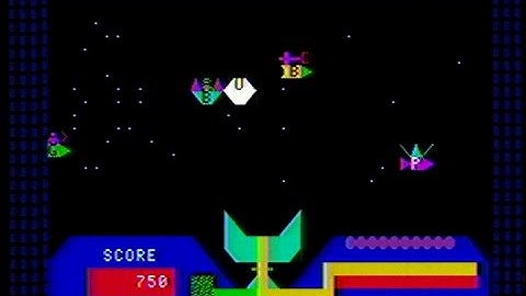 "Space Speller" on the Mattel Aquarius computer