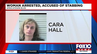 Woman arrested and accused in stabbing somebody