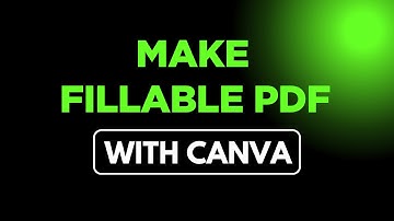 How to make Fillable pdf Form in canva