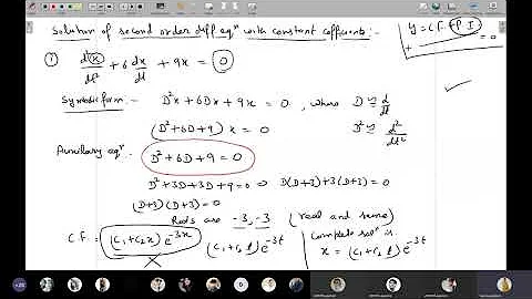 Second order differential equation 2