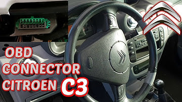 OBD2 CONNECTOR LOCATION CITROEN C3 2002-2018
