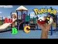 Pretend play pokemon learning abc letter alphabets