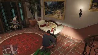 GTA5 - Jimmy, Franklin and Trevor ride inside Micheal's house [CHAPTER 3]