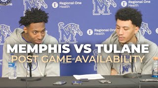 Memphis vs Tulane Post Game: Jahvon Quinerly and Nae'Quan Tomlin